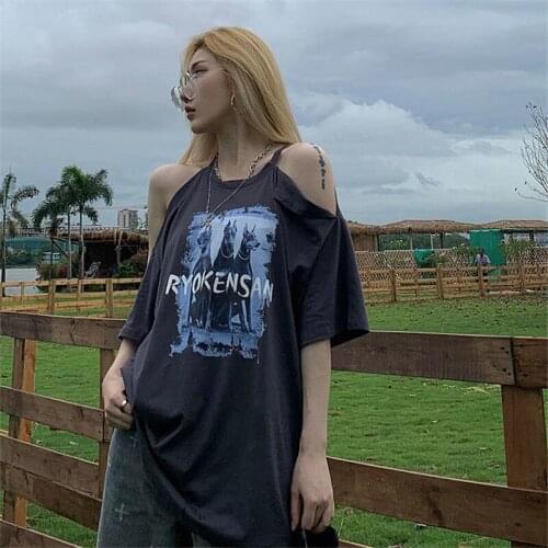 Retro Oversized T-Shirt for Women Harajuku Cotton Fashion Short Printing Vintage Summer Comfortable High Quality