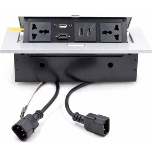 GONGFENG New Custom Multimedia Desktop Universal Power Jack Free Connection box office conference Table Socket Special