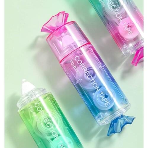 4pcs/set Kawaii Candy Gradient Color White Out Corrector Correction Tape Supply 1XCB