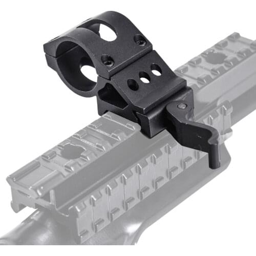 45 Degree Flashlight Scope Mount 20mm Picatinny/Weaver Rail for 25.4mm 30mm Tube with QD Quick Release Base