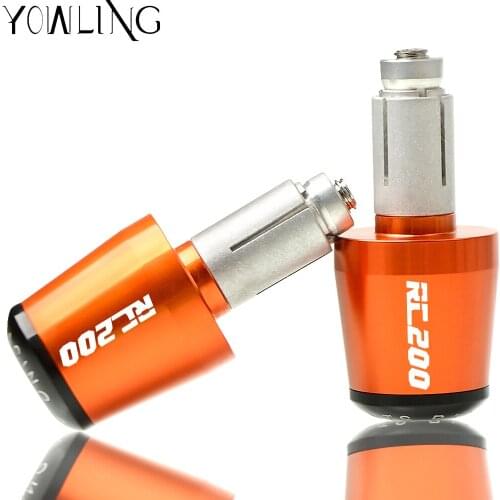 Motorcycle CNC 22MM Handlebar Grips Handle Bar Cap End Plugs For RC200 RC 200 2014 2015 2016 2017 2018