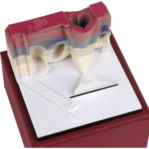New Coming Note Book Memo Convenience Craft Post-its Love Style DIY Custom Cute 3D Memo Pad for Valentines Day Gift
