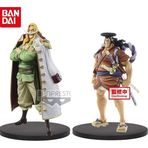 Original 18cm Bandai ONE Piece Wonokuni Edward Newgate Kozuki Oden PVC Statue Action Anime Figure Model Collection Kids Toys