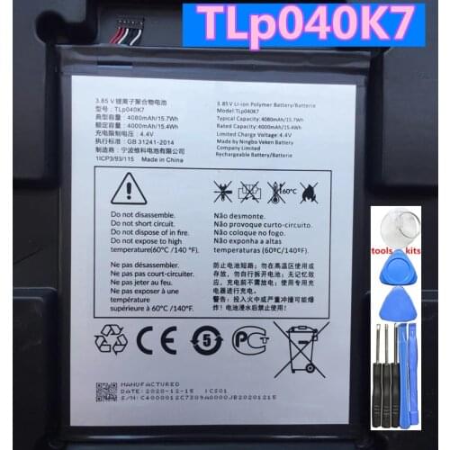 Original High Quality 4080mAh Alcatel TLp040K7 Battery