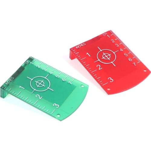 Laser Target Card Plate For Green/Red Laser Level 10cmx7cm Suitable For Line Lasers Reflective Magnetic Board 1PCS Red / Green