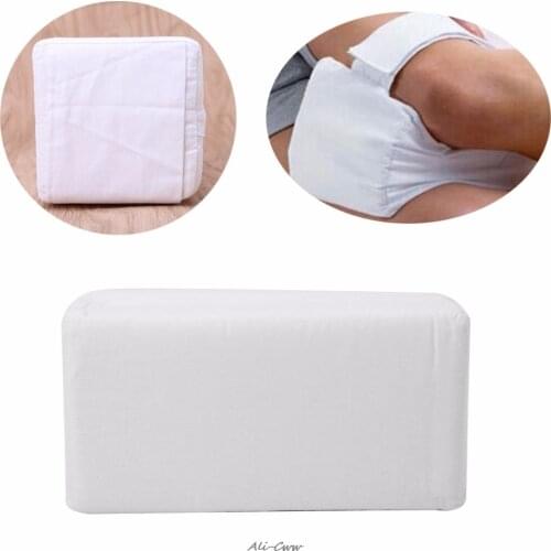 1Pc White Foam Knee Leg Pillow With Adjustable Removable Strap Ear Plug For Sleeping Protect Knee Cushion High Quality