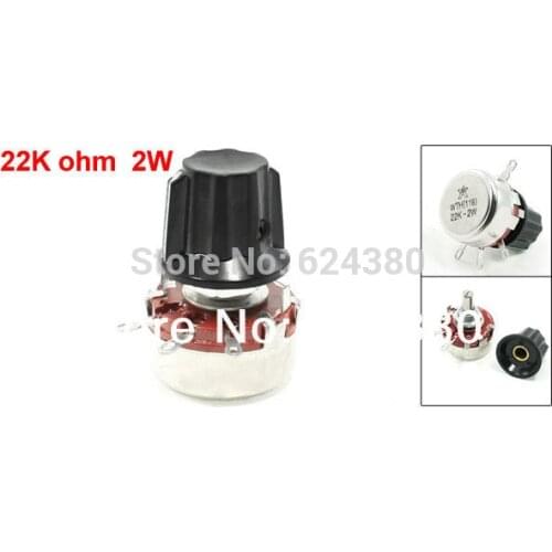 WH118 22K OHM B22K 100K 680K 5% 6mm Round Shaft Rotary Single Turn Linear Taper Potentiometer Carbon Pot w Knob