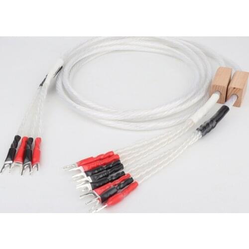 Preffair Odin Speaker cable Biwire speaker cable Y Spade Plug hifi speaker 100% brand new