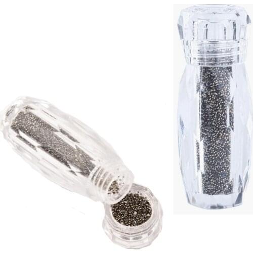 10 Colors Nail Beads Crystal 0.6-0.8mm Iridescent Mini Round Micro Pi/xie Caviar Crystal Beads Two-tone Nail Art Glass Beads