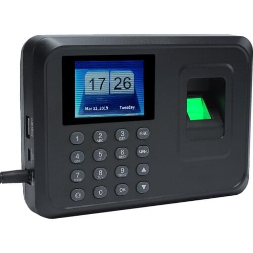 Timetable Control Employees Intelligent Biometric Fingerprint Password Attendance Machine Employee 2.4 inch TFT DC 5V