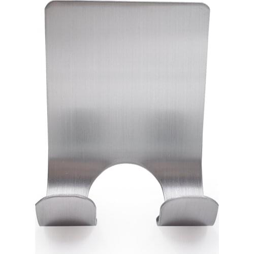 Self-adhesive Parts Household Kitchen Wall Door Stainless Steel Hook Hanger Perfect For Bathroom Door Wall Convenient