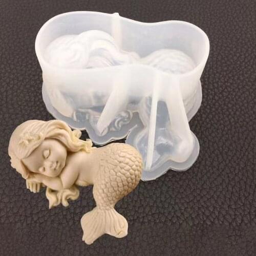 DIY Angel/Mermaid Soap Mould Handmade Soap Mold Silicone Mold 3D Soap Making Supplies Resin Mold Car Aromatherapy Gypsum Mold
