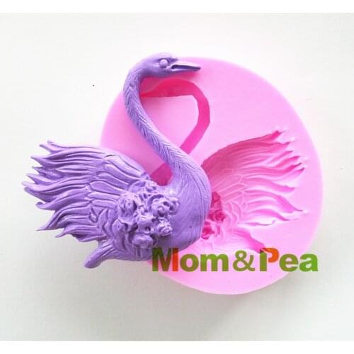 Mom&Pea 0487 Free Shipping Swan Female Shaped Silicone Mold Cake Decoration Fondant Cake 3D Mold