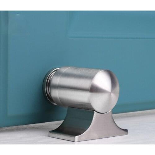 Strong Magnetic Door Stop 304 Stainless Steel Neodymium Magnet Floor Suction Mini Door Stopper Furniture Door Hardware