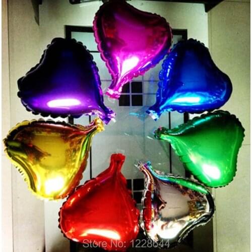 Mothers Day Event party supplies heart foil balloons Wedding favors 10inch good quality 50 pcs/lot wholesale free shipping