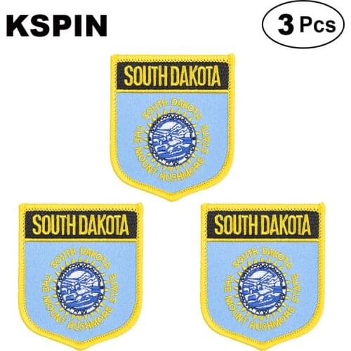South Dakota Shiled Shape flag patches national flag patches for Cothing DIY Decoration