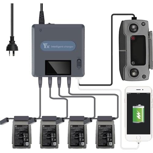 6-in-1 LED Digital Display Charger for DJI Mavic 2 Drone Accessories