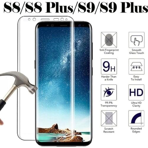 For Samsung Galaxy S8 Protective Screen Glass S9 S 8 9 Plus 3D Protector On Cam S8Plus S9Plus 8S 9S Tremp Glasses Tempered Glas
