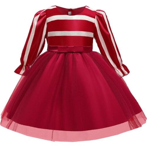 2022 Long Sleeve Winter Dresses for Girls Clothing Toddler Kid New Year Christmas Costume Children Clothing Girls Princess Dress