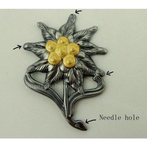 WWII Military German Sniper Cap Badge German Army Edelweiss Badge Brooch armyshop2008
