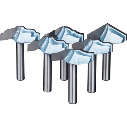 1/4 Handle Woodworking Tool Tungsten Carbide Milling Cutter Use for Trimming Engraving Machine Slotting Router Bit