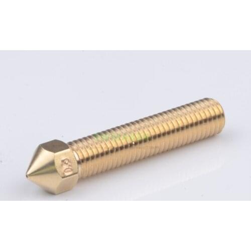 1pcs M7 Thread Extended Nozzle 0.4mm 0.5 0.8 1.1mm 1.3mm MK10 Brass Nozzle 7MM Extra Long Copper Nozzle