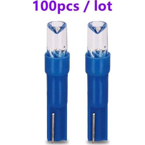 100PCS T5 bubble flat-head concave LED car truck electric vehicle dashboard light DC12V