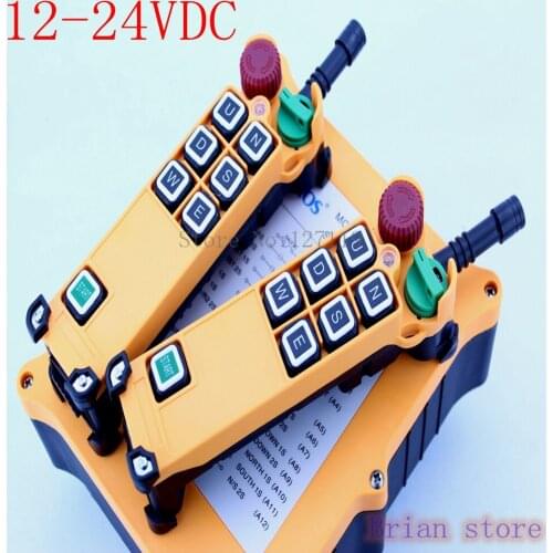 12-24VDC 6 Channel 2 Speed 2 Transmitters Hoist Crane Truck Radio Remote Control System Controller