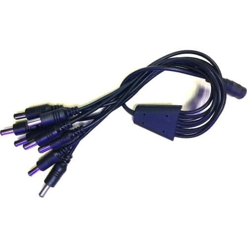 2pcs DC 5.5x2.1 Female 1 to 2/3/4/5/6/8 Power Splitter Adapter Cable Cord For CCTV Camera