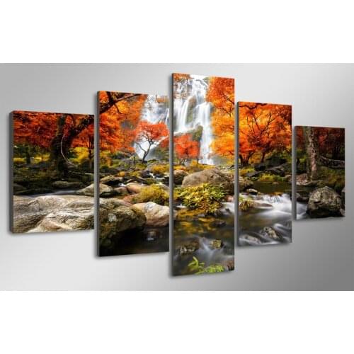 5 Pieces Autumn Nature Forest Landscape diamond paintings New 2019 Popular 5D diy Full Square Round mosaic diamond embroidery