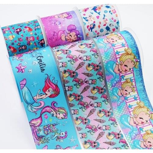 Free shipping Cartoon Printed Grosgrain Ribbon 47034