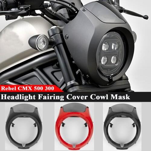 For Honda Rebel CMX 500 300 Windshield Windscreen Visor Fairing Mask Cover Guard Headlight Cowl Black CMX500 CMX300 2020 2021