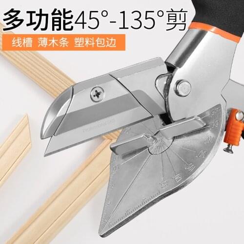 Electrician angle cut PVC wire channel scissors 45 degree angle 90 line multifunctional woodworking card edge trimming