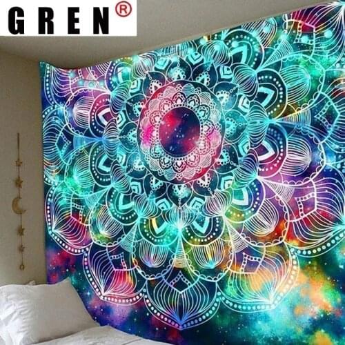 GERN Illusory Wall Art Colorful Fluorescent Tapestry Ins Tapestry Household Bedside Decoration Cloth Hanging Tapiz Home Decor