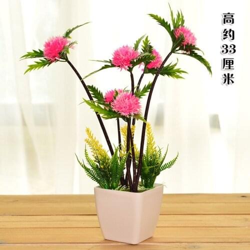 Artificial Plants Bonsai Small Tree Pot Plants Fake Flower Potted Ornaments for Home Decoration Craft Plant Hotel Garden Decor