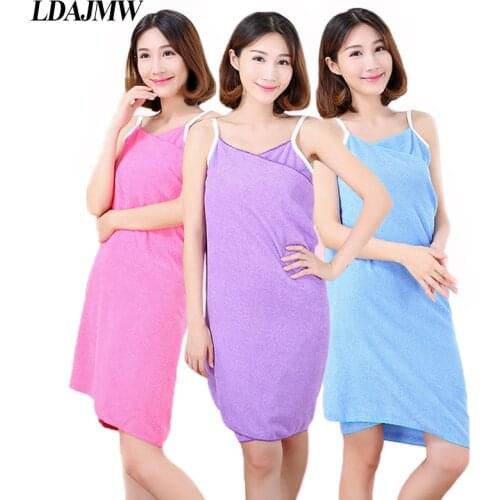LDAJMW Wear Microfiber Bath Towel Fashion Lady Girl Wearable Fast Drying Magic Bath Towel Beach Spa Bathrobes Bath Skirt