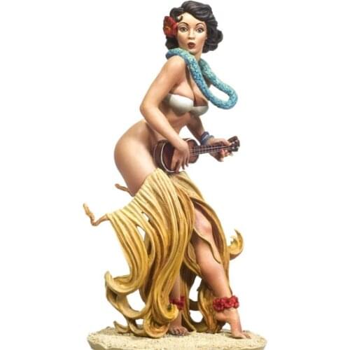 Poker Girl Hula Hula Girl 80 mm 1/22 Resin Model Kit