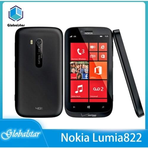 Nokia lumia 822 Refurbished Unlocked Original Lumia 822 Windows Mobile Phone 1GBROM Camera 8.0MP GPS Wifi 4G phone Free shipping