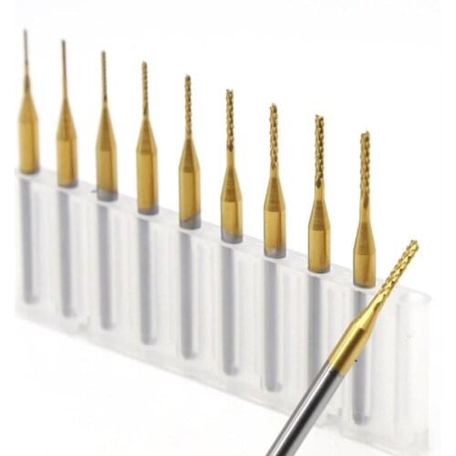 Precision imported tungsten steel alloy milling cutters with titanium-plated PCB TiN coating