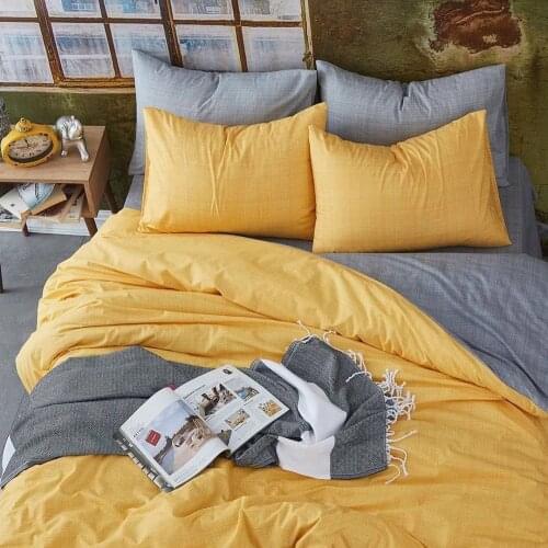 Luxury Bedding Set Double Sided Duvet Cover Sets Marble Single Double Size Comforter Bed Linens %100 Cotton Bed Linen Set Solid