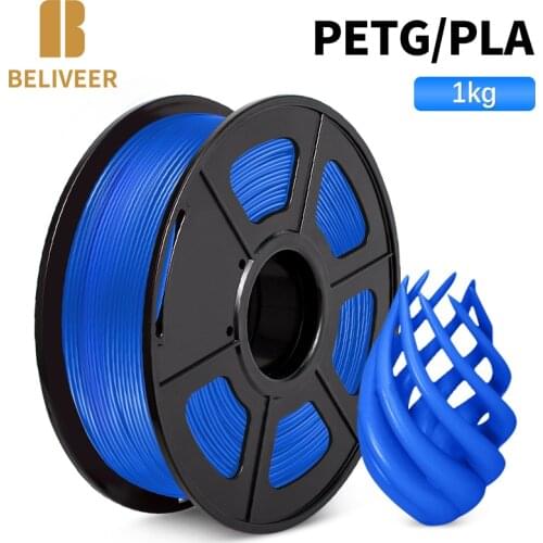 PLA Filament 1.75MM 1KG Suitable For All Types Of FDM3D Printers Accuracy Dimension +/-0.02MM Vacumm Packing BELIVEER 3D
