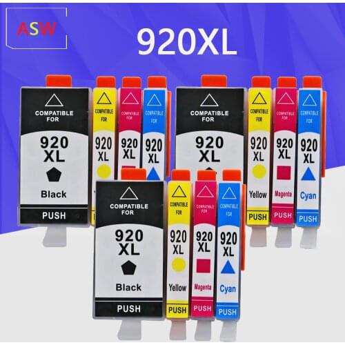 ASW Compatible for 920XL 920 XL HP 920 Ink Cartridge for HP 920XL for HP Officejet 6000 6500 6500A 7000 7500 7500A Ink Printer