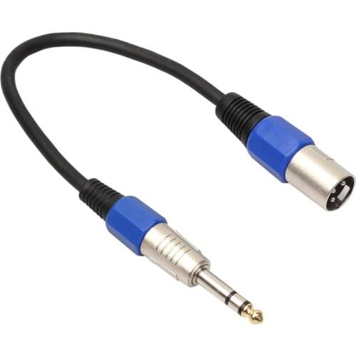 6.35mm (1/4 Inch) TRS Stereo Plug to 3 Pin XLR Plug Jack Cable