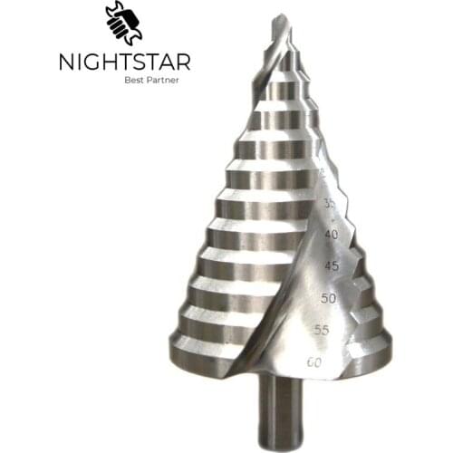 Krachtige 6-60mm Step Cone Drill Bits Hole Cutter Bit Fluted Edges HSS Step Core Drill Bit Reamer Herramientas Para Carpinteria