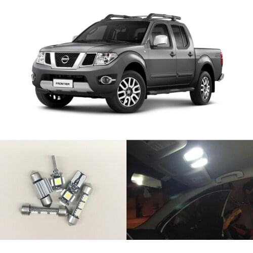 WHITE Interior Lighting Led Package Deal For Nissan Frontier 2005-2014 Car-Styling Led Liense Plate Dome Map Light Bulbs