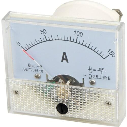 85L1-A AC pointer ammeter current meter 30A 50A 75A 100A 150A 200A 300A need current transformer 85L1 analog AMP meter