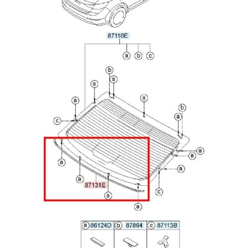 87131F2000 For Hyundai Elantra rear windshield weatherstrip