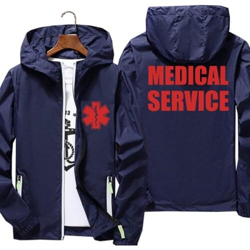 Women Windbreaker Thin EMT Paramedic Emergency Medical Services Hooded Coat Mens Sports Pilot Cycling Jacket Plus Size 7XL 6XL