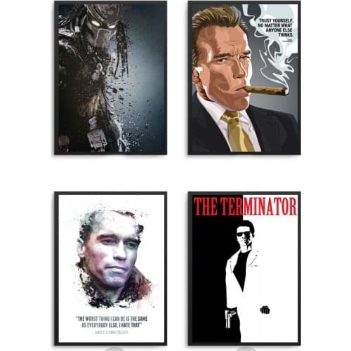 I'll Be Back-Arnold Schwarzenegger Motivational Quotes Art canvas Poster Bodybuilding Fitness Inspirational Wall Decor