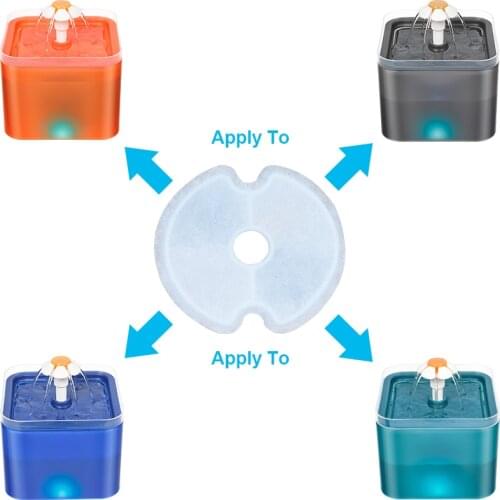 Replaced Activated Carbon Filter For Cat Water Drinking Fountain Replacement Filters Flower For Pet Dog Round Fountain Dispenser